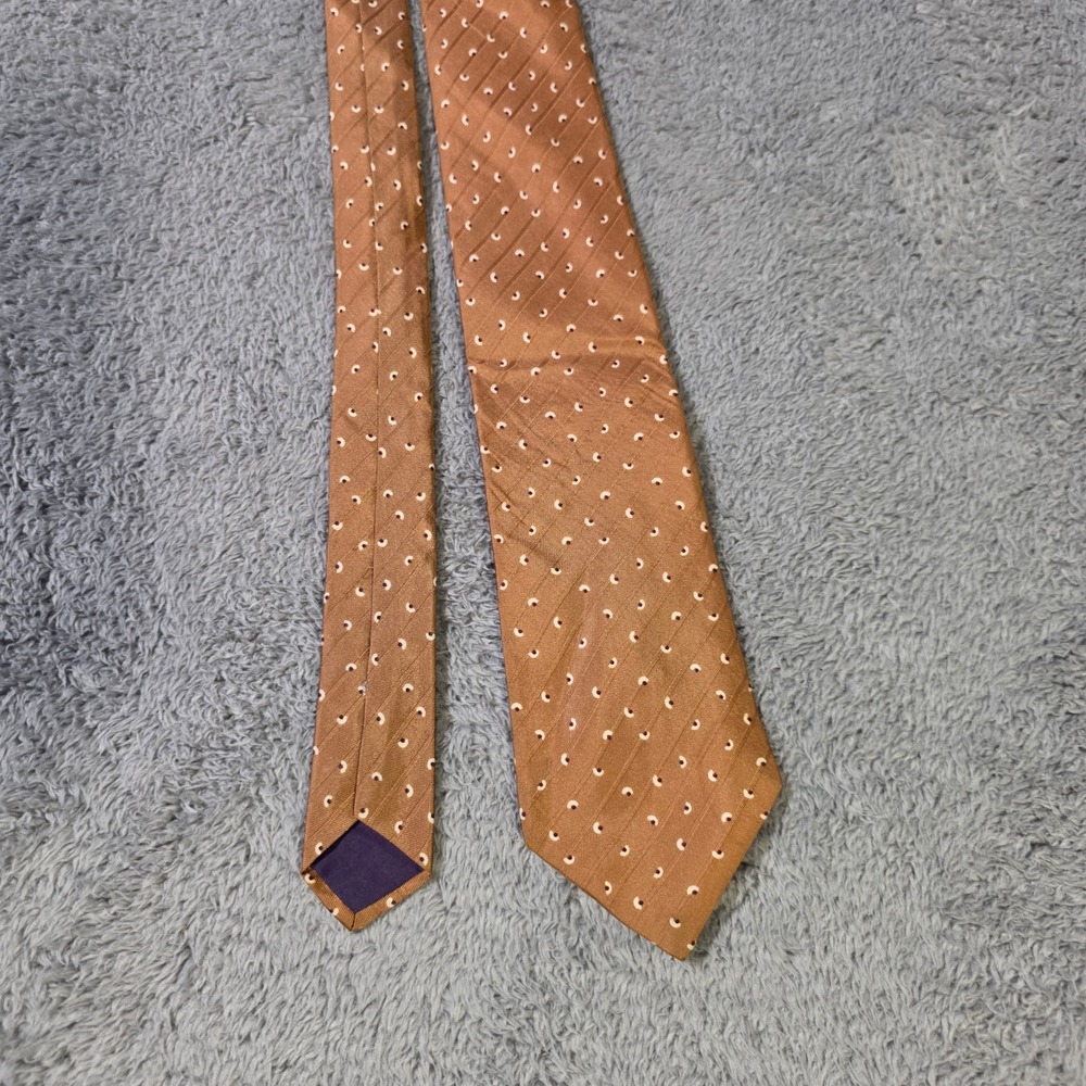 Berkley Mens OS Necktie Bronze Geometric Micro‎ Pattern Classic Width Tie